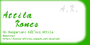 attila koncs business card